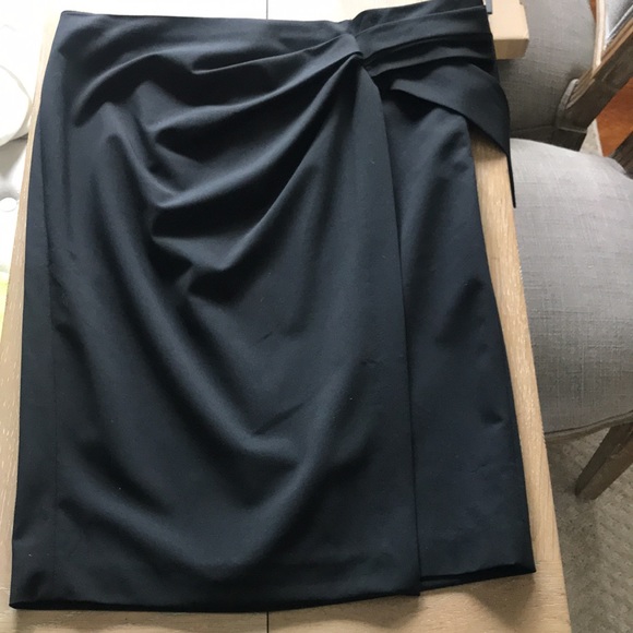 NWT $298 Rachel Roy drape wrap skirt black 8 - Picture 9 of 12